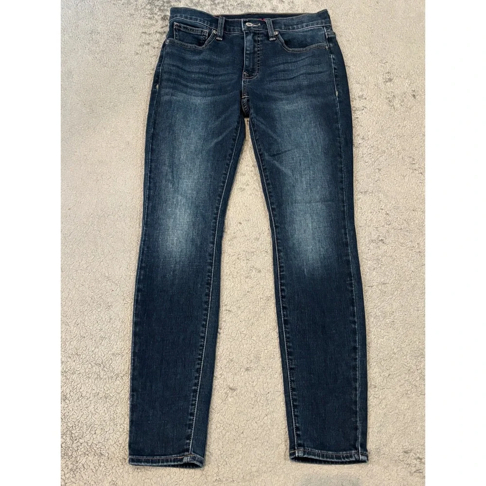 Lucky Brand Ava Mid Rise Skinny Jeans Dark Wash Denim Womens 4/27 R